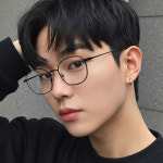 글라스우스 H1522 남녀공용 베타티타늄 다각형 남녀공용 메탈 안경테 : 이노티스토어