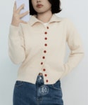 리하이] 단추 카라 폴라 니트 (3color) : Rehi 리하이