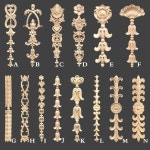 트렌드 나무 조각 목각 캐비닛 G Color 데칼 아플리케 0 8cm 두께 레트로 가구 않은 1 40x4 라운드 Wood 도색되지 벽장식 공예품 G 40x4... 