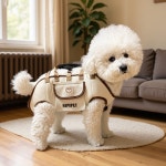 PD러브펫츠 강아지 올인원 슈트 이동가방 하네스 애견 가슴줄 리드줄 외출 산책 가방 슬링백 : 러브펫츠