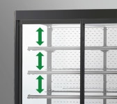 우성 1500 오픈쇼케이스 유리문 H1910 수평 5단 블랙 GWBKVZ15GSDF : 우성온라인몰