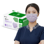 유한킴벌리 바이올렛 플러스 덴탈마스크 50매 중형 일회용 국산 의약외품 : 유한킴벌리 헬스케어