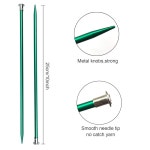 위벳푸 알루미늄 금속 뜨개질 수제 길이 싱글 DIY 컬러 포인팅, 10인치, 9(5.5mm) 스트레이트 사이즈 미국 바늘, 뜨개질용 US 4 Blue : 직구팡몰