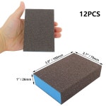 LifCratms 12Pcs 미세 샌딩 스펀지 120 그릿, 습식 건식 샌딩 블록 샌딩 스펀지 금속 사포 블록 건식 벽 목재 플라스틱 금속 가구용 80 Grit... 