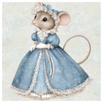 우아한 부인님 마우스 40X40CM/15.74인치 크로스 스티치 키트 DIY 11CT/14CT 자수 공예 용품 벽 장식 : 위시브릿지01