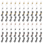 구더링 80pcs 안경 체인 고무 루프, 실리콘 끝, 선글라스 체인용 안경용 탄력 매력, 8가지 색상 : 망고바다