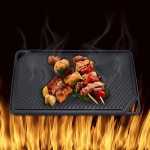 가스세이프 주철 그릴 20 x 10.5 인치, 양면 리버서블 조리 표면, 그릴용 헤비 듀티 팬, 스토브 탑 : 사월별빛