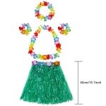 파티 비치 댄스 팬시 드레스, 멀티컬러, 2세트 꽃 코스튬이 포함된 투두 엘라스틱 하와이안 훌라 잔디 스커트 : 하파파 프리미엄 리치 마켓