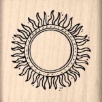 인상적인 태양 고무 도장 : 비전서클