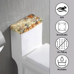 Kxyudcn 오렌지 호박 재사용 화장실 커버 호텔 바닥이 탱크 카페테리아용 레스토랑 탄력적인 쉬운 가능한 가을 청소하기 벌새용 1 Beige... 