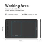 Huion 전문 무선 인터랙티브 디지털 USB 드로잉 펜 그래픽 디자인 태블릿 H1161 11.6 인치 인기 : 비비비앤