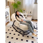 흔들의자 1인용 쇼파 수유 철제 흔들쇼파 이니퍼 안락의자 휴식 일반 패브릭 벨벳 하트파우더[쓰다미] : 샵직구다