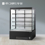 우성 1500 오픈쇼케이스 유리문 H1910 수평 5단 블랙 GWBKVZ15GSDF : 우성온라인몰