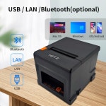 HZTZ 80mm 영수증 프린터 HZ 8360 자동 커터 레스토랑 주방 POS USB LAN Bluetooth 8360 USB 미국 플러그 : 월드샵스