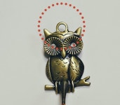 부엉이행운현관벨 빈티지인테리어도어벨 현관장식풍경 카페소품 집들이선물1p : 세라앤존