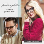 여성용 GQUEEN 패션 안경 비처방 가짜 안경 클리어 렌즈 스퀘어, 201582 : 수성동