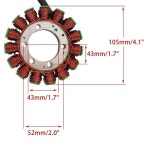 WOOSTAR 15 코일 3 와이어 마그네토 고정자 교체 ZX600 닌자 ZX-6R ZX 6R 2007-2008 OEM 21003-0049용 : 이지프라이스01