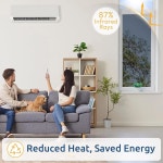 가정용 래빗구 윈도우 틴트 필름은 커버, 원웨이 프라이버시 X 17.5인치 탈착식 자외선 실버, 홈 집 유리 반사식 기능이 없는 장식용 정적 거울... 