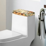 Kxyudcn 오렌지 호박 재사용 가능한 가을 화장실 탱크 커버 벌새용 청소하기 쉬운 호텔 레스토랑 카페테리아용 바닥이 탄력적인 1 Beige... 