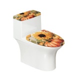 주송시 해바라기와 호박 화장실 뚜껑 커버, 호텔 소프트 변기 커버 세트 유니버설 탱크 프로텍터용으로 길쭉한 디자인 1 Ghost : 구매직