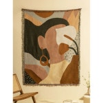 디자인 북유럽 개성 담요 커버 귀걸이 소녀 거실 배경 트리 귀걸이 소녀 130X160cm. 헴펜션 증정 : 택배왔샾