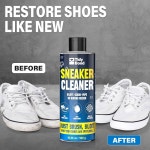티디본드 신발 클리너 키트 - 브러시 및 극세사 타월이 포함된 10.6온스 프리미엄 클리닝 세트, 흰색 신발, 부츠, 가죽, 스웨이드, 캔버스, 메쉬... 