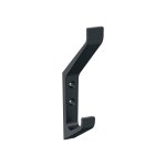Amerock H37003MB | 이 더블 프롱 장식 벽걸이 | 코트, 모자, 배낭, 가방용 매트 블랙 후크 | 욕실, 침실, 옷장, 현관, 세탁실, 사무실용 후크... 
