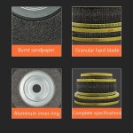 1PCS 특대 D300/350/400mm 검은 모래 소결 플랩 휠 Embrane 천 금속 스테인레스 스틸 그라인딩 임펠러 : 송하유통42