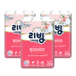 리빙 핑크브리즈 화장지 30롤 3팩 (총90롤) : 담다컴퍼니 주식회사