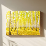 황금숲결 자작나무 인테리어 캔버스 액자 대형 벽걸이 그림 73x53cm / 자작나무 04 : 골든클로버클럽