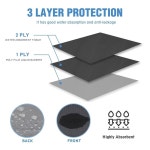 원메드 치과용 턱받이 50개 일회용 3개 방수 타투 네일 살롱 타투샵 13 x18 블랙 1 Black 13 x18 : 벨라크스