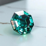 녹색 자연 도매 Moissanite 돌 팔각형 모양 에메랄드 DIY 반지 목걸이 주요 재료 Cert : 화선물류.