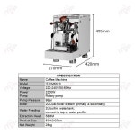ITOP CM6010 커피 머신 E61 가변 압력 9바 로터리 펌프 프리소킹 2L 듀얼 보일러 시스템 물탱크 2200W : 모노스튜디오13