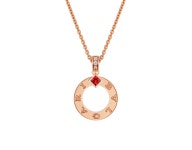 (국내백화점) 불가리 불가리 네크리스 18k 로즈 골드 루비 1개 세팅 목걸이 : latienne