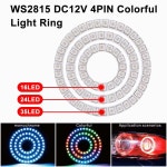 4Pin DC12V WS2815 16/24/35 픽셀 라운드 라이트 다채로운 LED 링 DIY 내장 IC 개별적으로 주소 지정  5050 RGB 모듈 : 서원글로벌02