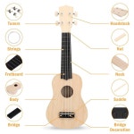 GOGHOST DIY 우쿨렐레 키트와 도구 21인치) - 성인 초보자를 위한 나만의 : 포레인트