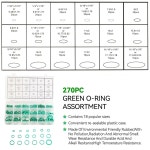 270Pcs O 링 구색 키트, 자동차 에어컨 AC O 링 키트, 밀봉 개스킷 세탁기 고무 밀봉 O 링 개스킷 전문 자동차 정비 도구 가정용 수리 18 사이즈... 