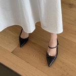 [G3948] 포인트토 슬링백 스트랩 하이힐 7cm : 새로이클라쓰