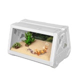 새로운 디자인 흰색 ABS PC 플라스틱 조경 탱크 도마뱀 개구리에 대한 파충류 애완 동물 사육 상자 케이지 : 서원글로벌02