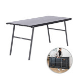 상판일체형 테이블 블랙 사무실 세니마 행사장 접이식 다용적 테이블체어 : 킴스 팩토리