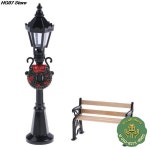 1/12 인형 집 미니어처 크리스마스 공원 거리 램프 가로등 장식 장난감 홈 데코 판매 1 개 : 위시브릿지01