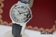 까르띠에 발롱블루 33 여성 가죽시계 오토매틱 중형 : 타임정