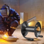 VEVOR 용접 호스 릴, 핸드 크랭크 되감기 3FT 리드 인 및 9/16-18 B 피팅, 작업장 차고용 천장/벽장 마운트 헤비 듀티 스틸 릴(용접 미포함)... 