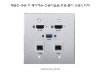 벽부형 알미늄판넬 115mm x 115mm HDMI 2구 USB LAN 2구장착 : 홍신파츠