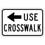 STOPSignSandMore - R9-3bP 왼쪽 화살표가 있는 횡단보도 표지판 사용 : 퍼스널쇼핑메이븐