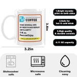 처방 세라믹 커피 머그잔 11온스, 재미있는 참신한 컵, 독특한 약국 선물 의사 친구를 위한 개그 선물, 전자레인지 및 식기세척기... 