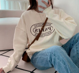 [가을신상] 파리스 레터링 오버핏 맨투맨 루즈핏 긴팔 티셔츠 데일리 꾸안꾸 박시핏 캐주얼 : 에이치쥬르