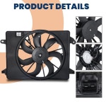 카이퍼오토 A/C 콘덴서 라디에이터 냉각 팬 어셈블리 68050129AA 621-526 2009-2017 크라이슬러 300 호환 2009-2018 닷지 챌린저... 