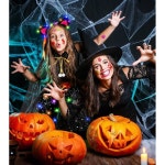 eAj 여자 들을 위한 튜베일 블랙 캣 코스튬과 케이프, 7개 LED 라이트 업 캣 할로윈 코스튬 3세 4세 5세 6세 7세 8명 Black : 룰라모리