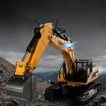 Huina 1580 23 채널 1:14 풀 스케일 대형 합금 전기 굴삭기 굴착 원격 제어 엔지니어링 차량 모델 장난감 선물 : 주-드림종합상사